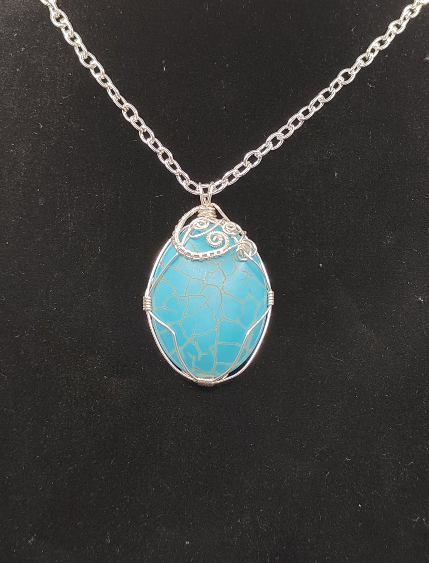 Turquoise Howlite Pendant