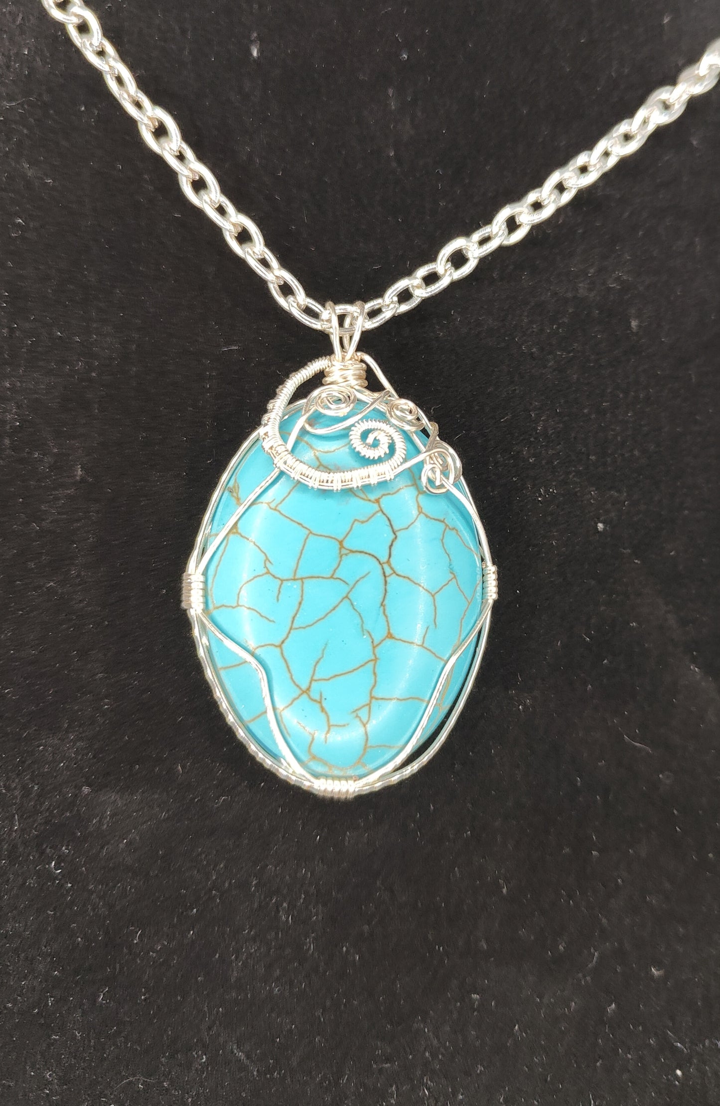 Turquoise Howlite Pendant