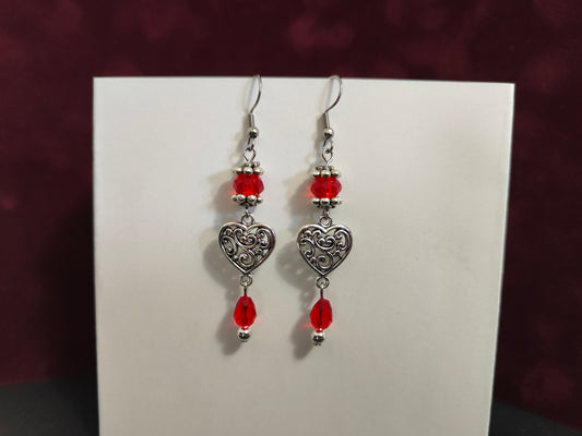 Crystal Heart Earrings