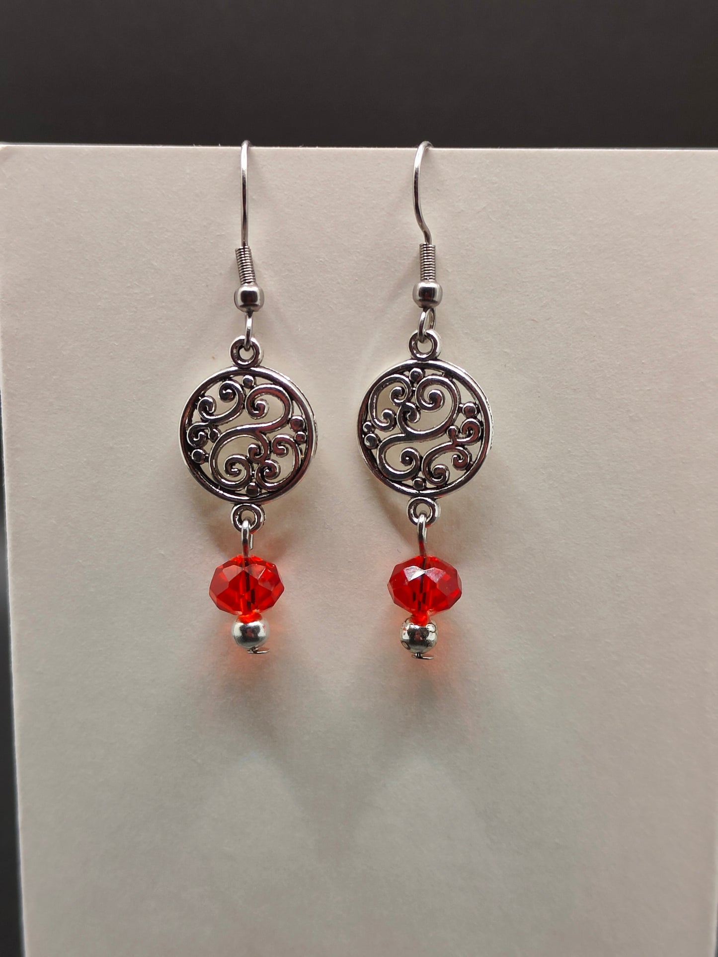 Red Crystal Earrings