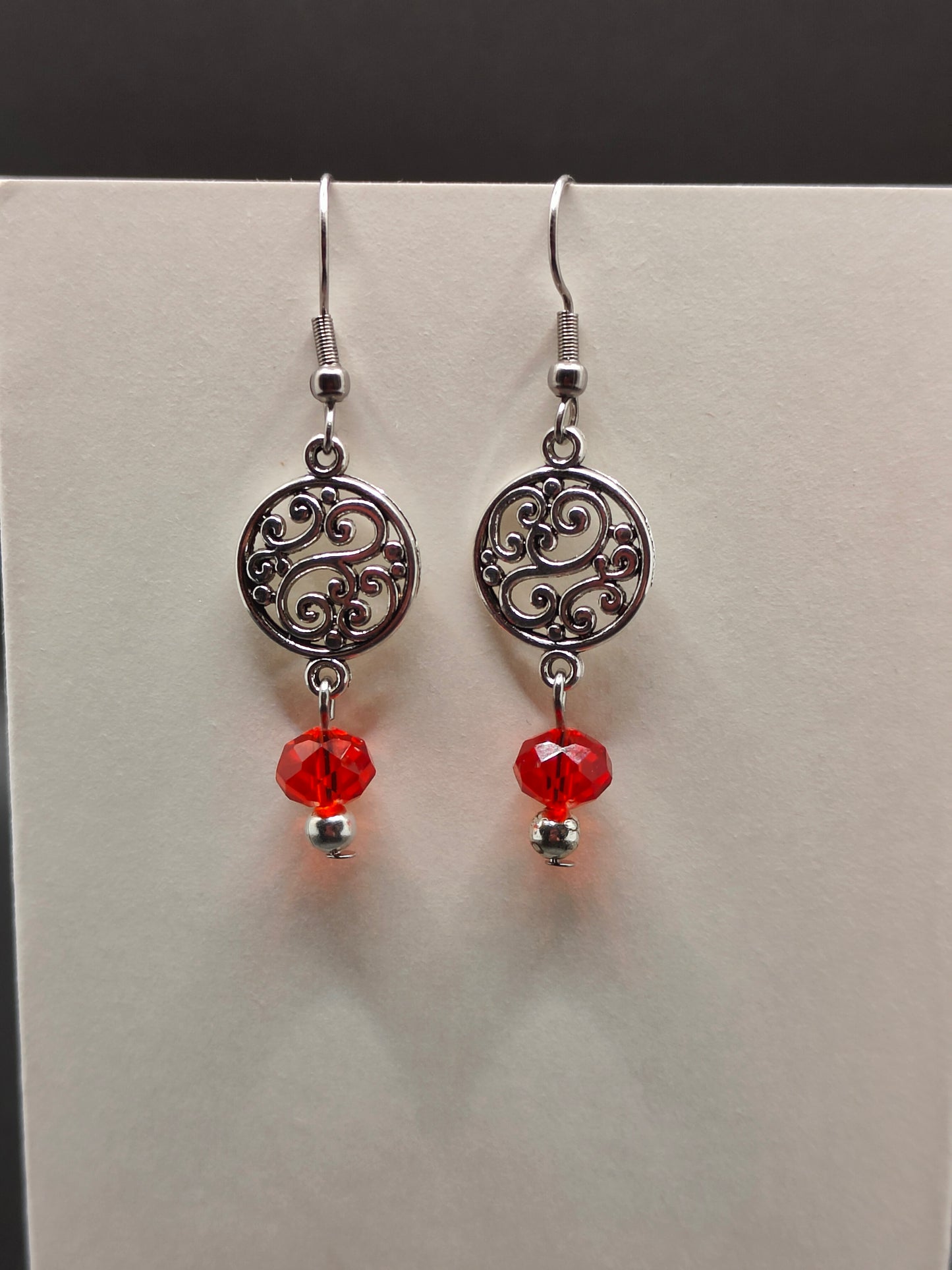 Red Crystal Earrings