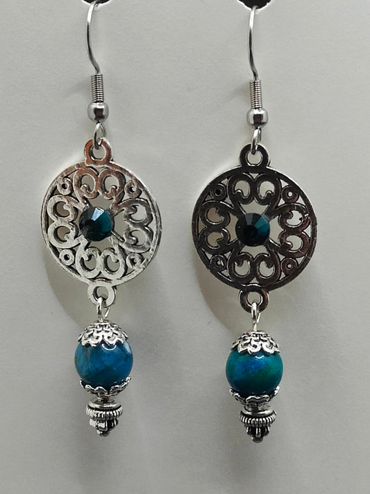 Chrysocolla Stone Earrings