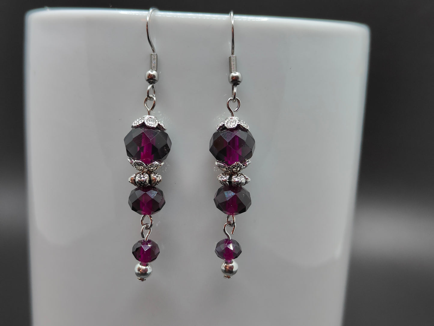 Purple Crystal Earrings