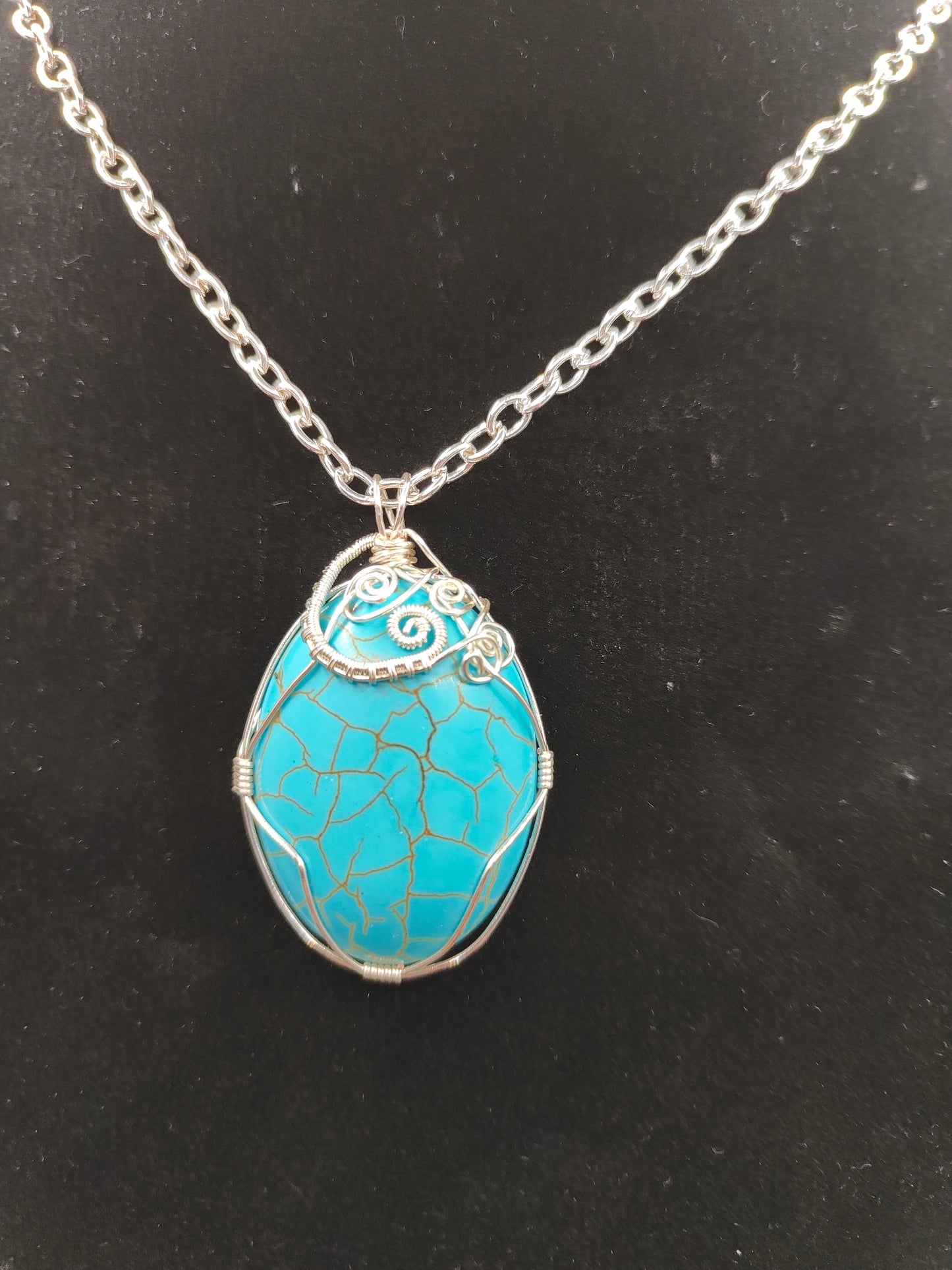 Turquoise Howlite Pendant