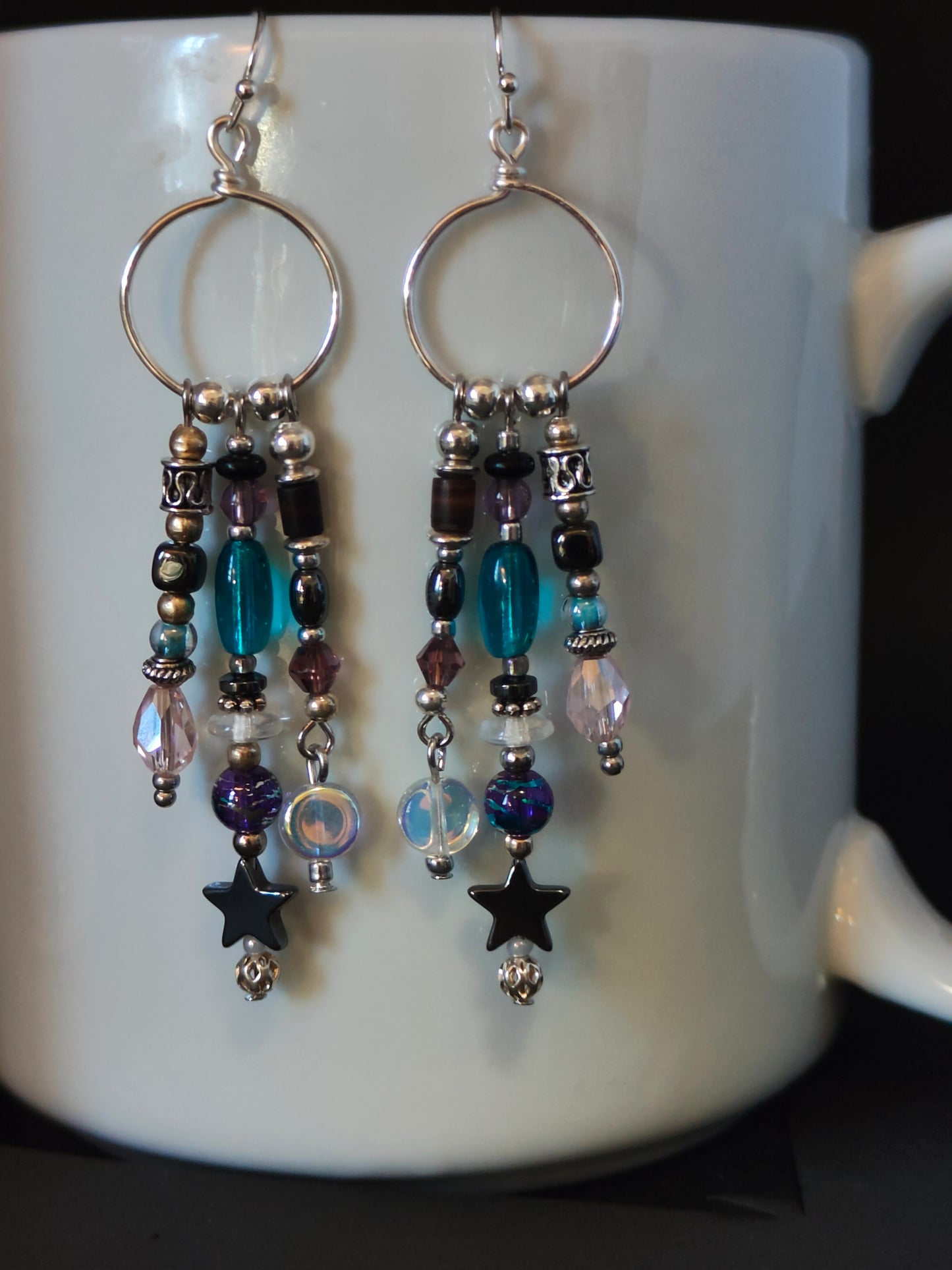 Bohemian Bling Long Dangle Earrings