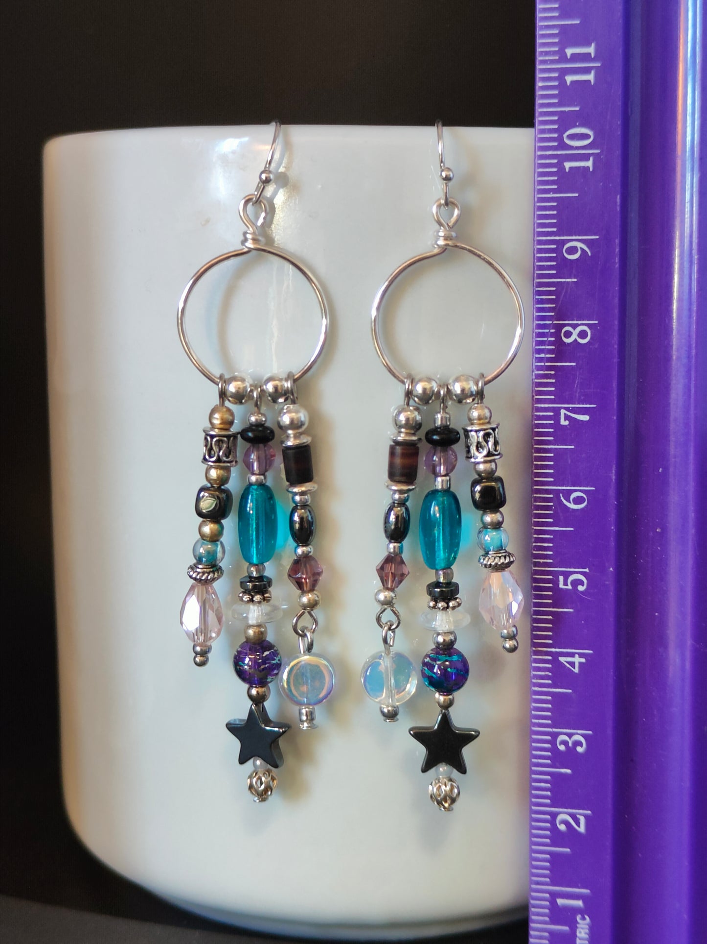 Bohemian Bling Long Dangle Earrings