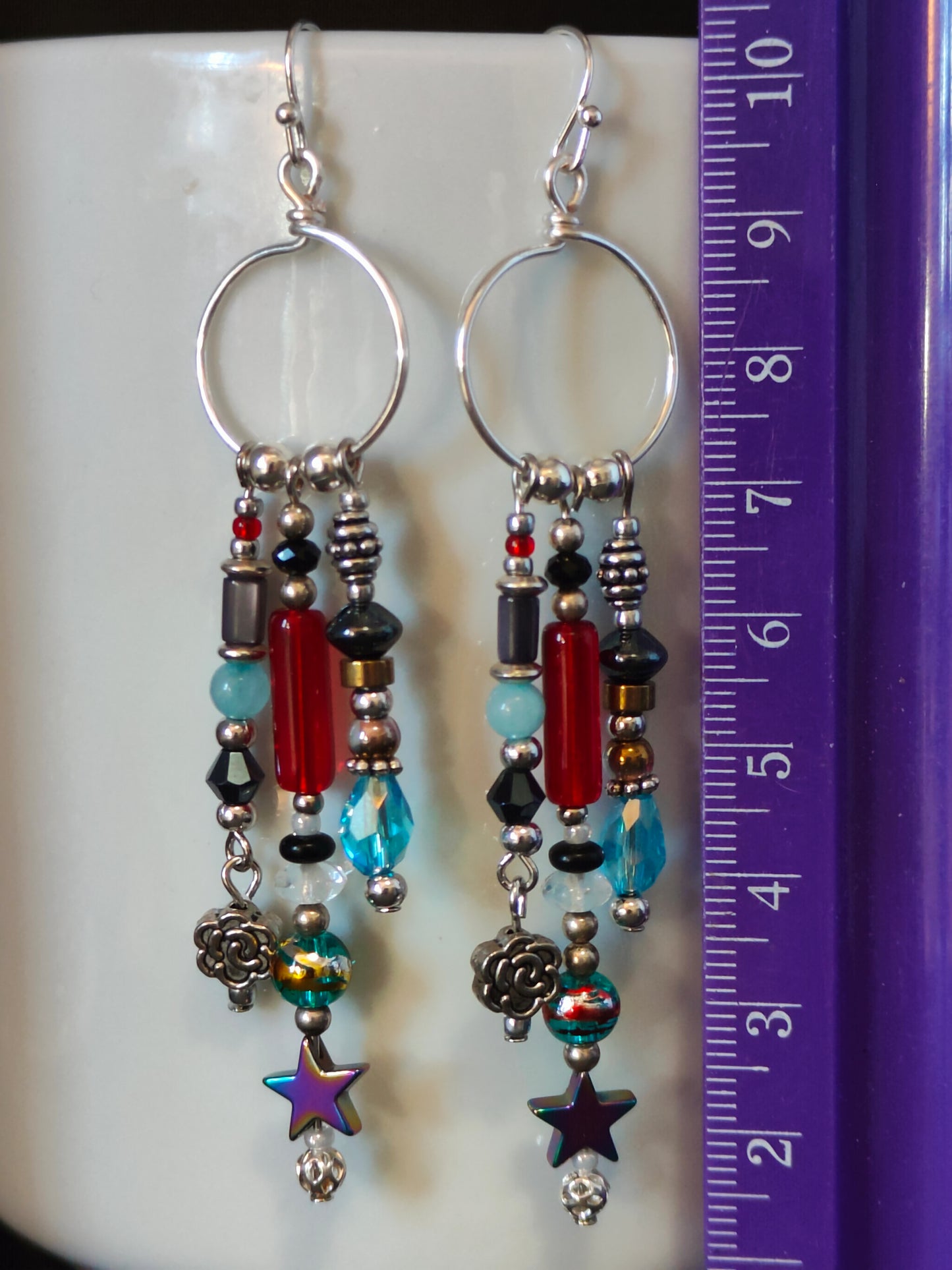 Bohemian Bling Long Dangle Earrings