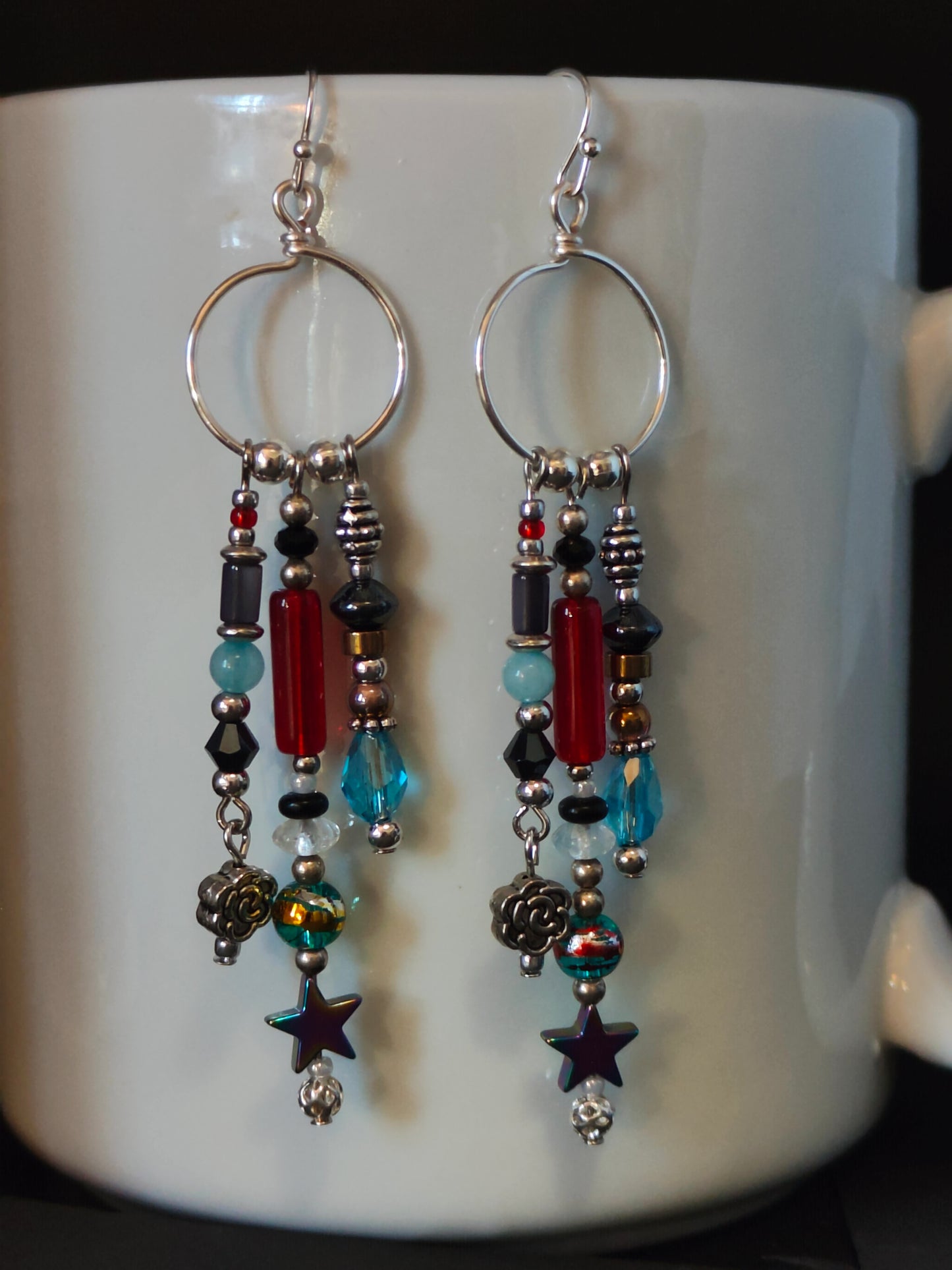 Bohemian Bling Long Dangle Earrings